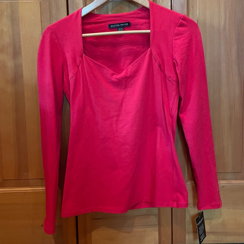 NWT Boston Proper Top Sweetheart Neck
